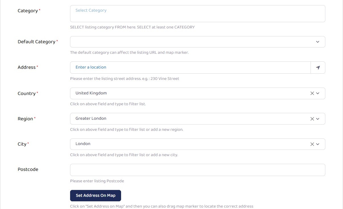 Adding your Franchise category and address with Use A Franchise